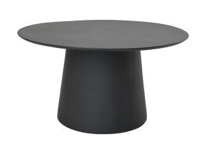 Ronde eettafel Drum - 120x120x77 - zwart - Mangohout