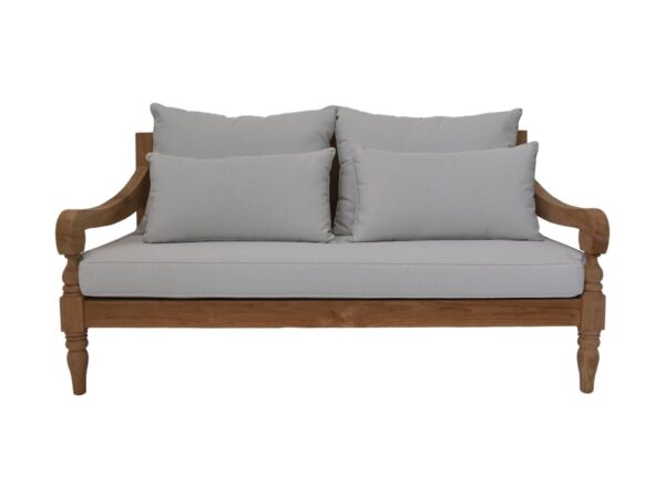 Bahama sofa 2,5-zits incl kussenset – 150x95x80 – Naturel/wit –  teak foto 1