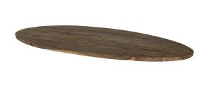 Tafelblad ovaal - 240x120 cm - vintage - teak