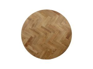 Tafeltop Fishbone Rond- 150x150x4 - Naturel - Eiken