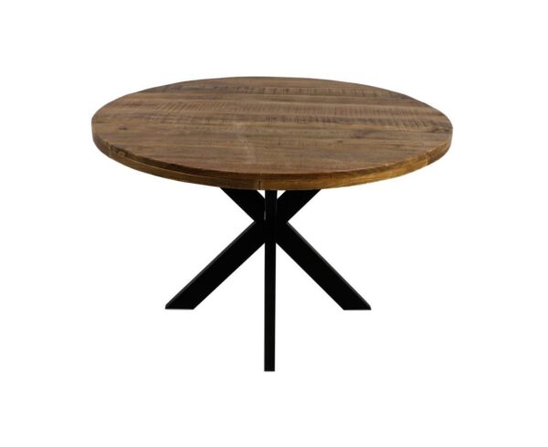 Ronde eettafel Melbourne – ø150 cm – mangohout/ijzer foto 1