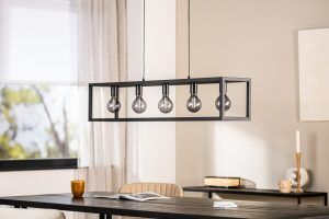 Hanglamp, 5-lichts, H340 zwart