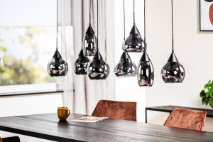 Hanglamp, 8-lichts, H340 smoke glas