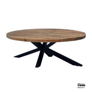 Salontafel Ovaal met Spinpoot 130