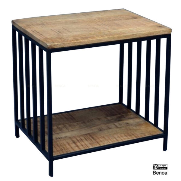 Houten Stalen Sidetable 45 foto 1