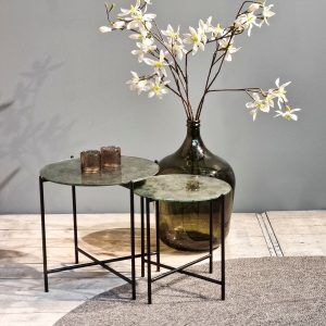 Glass & Iron Sidetable 49