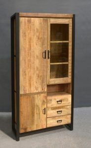 Britt vitrine cabinet open left side