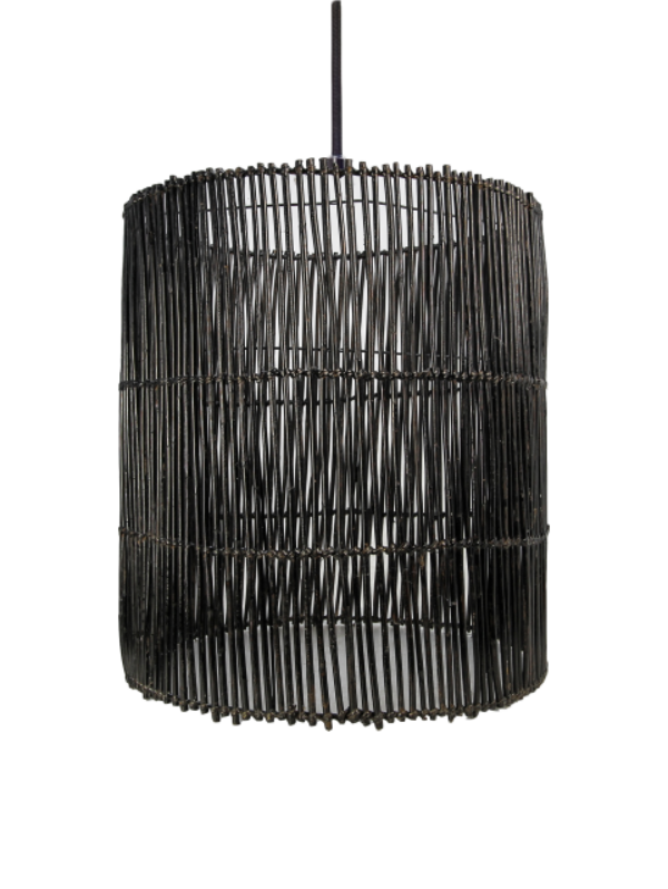 Hanglamp – ø50 cm – rotan – black wash foto 1