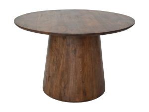 Ronde eettafel Drum - 120x120x77 - Bruin - Mangohout