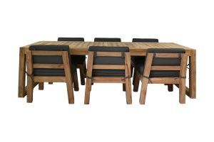 Tuinset New Aruba - 260x100x76 - Naturel/grijs - Teak