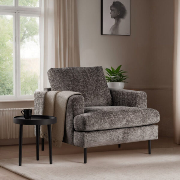 1 zits fauteuil, stof Haga 16, E230 antraciet foto 1