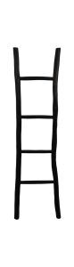 Decoratieve ladder - 150 cm - zwart