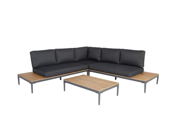 COLOMBUS LOUNGE CORNER SET  –  DARK ANTHRACITE – DARK GREY foto 1