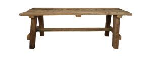 Decoratieve bank Napels - 120 cm - blank - teak