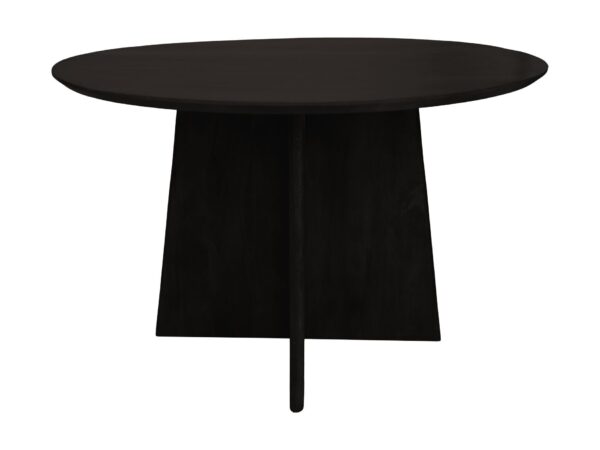 Ronde eettafel – ø120×77 – Zwart – Mangohout foto 1