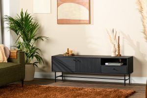 Tv-unit, 150 cm, B340 zwart