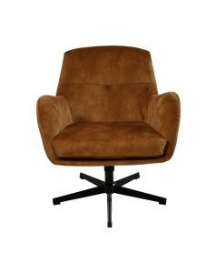 Fauteuil Cleveland - 75x73x88 - Goud/zwart - Adore/metaal