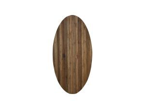 Tuin tafelblad ovaal - 180x100x3,5 - Naturel - Oud teakhout