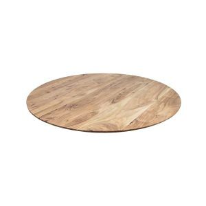 Tafelblad Zurich rond - ø120x3.8 - Naturel - Swiss edge - Acaciahout