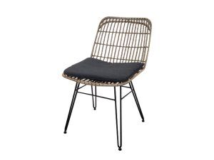 FLAMINGO DINING CHAIR WITHOUT ARMREST  -  STEEL BAMBOO LOOK