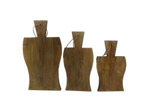 Snijplanken - Naturel - Mangohout - Set van 3