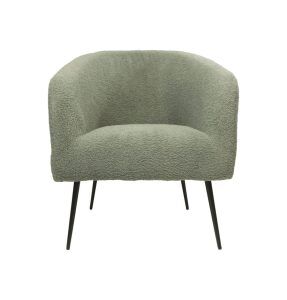 Fauteuil - 77x68x83 - Grijs/zwart - Bouclé