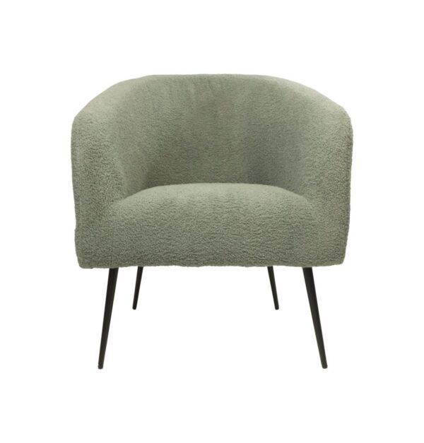 Fauteuil – 77x68x83 – Grijs/zwart – Bouclé foto 1