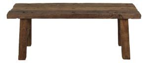 Decoratieve bank - 120x31x45 - Rustiek blank - Oud hout