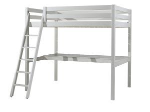 Deze PINO-combinatie bestaat uit een witte PINO mezzanine  en een PINO bureaublad voor mezzanine 90/140cm wit