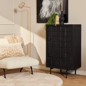 Kabinet Kast Brandy Black | 1 deur 1 lade