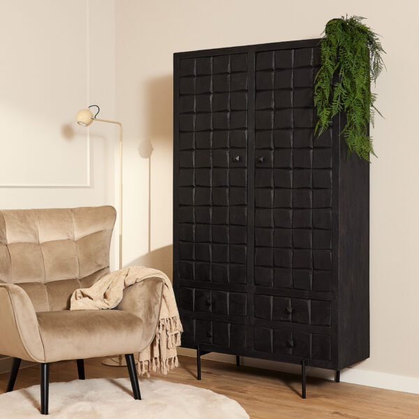 Kabinet Brandy Black | 2 deuren 4 lades foto 1