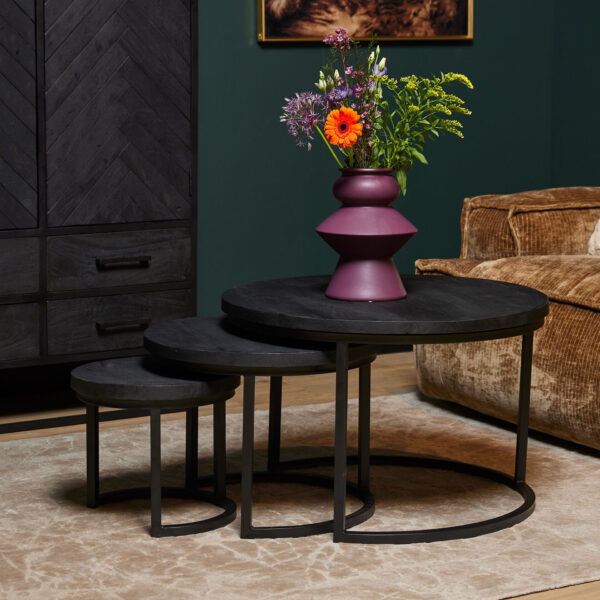 Salontafel Triole All Black | Set van 3 foto 1