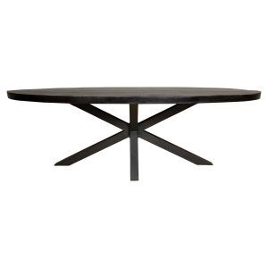 Eetkamertafel Denver Black | Ovaal | 160 cm