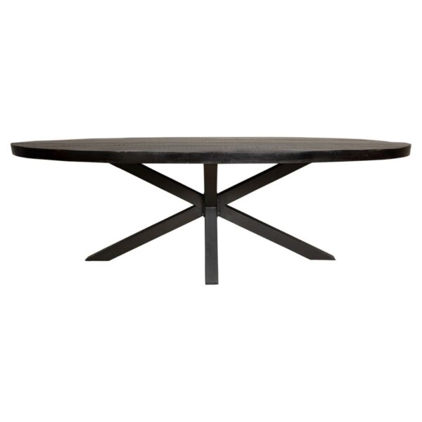 Eetkamertafel Denver Black | Ovaal | 160 cm foto 1