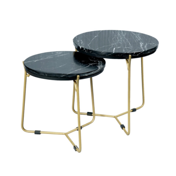 Salontafel set Caly | Zwart marmer 50-40 cm foto 1