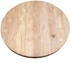 Teak massief rond tafelblad 130