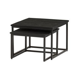 Black Cuba vierkante salontafel set van 2 Medium