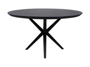 Ronde eettafel Zurich - ø130x75 - Zwart - Swiss edge - Acaciahout