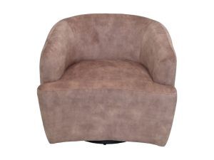 Draai fauteuil -  lever/zwart - Adore 10 - Velours/metaal