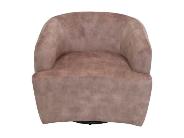 Draai fauteuil –  lever/zwart – Adore 10 – Velours/metaal foto 1