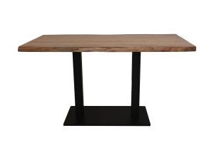 Tafel Live edge -140x80x76 - Naturel/zwart - Acacia/metaal