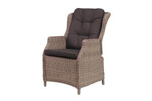 DARWIN ADJUSTABLE DINING CHAIR - RATTAN MIXED BROWN  -  ROYAL DARK GREY