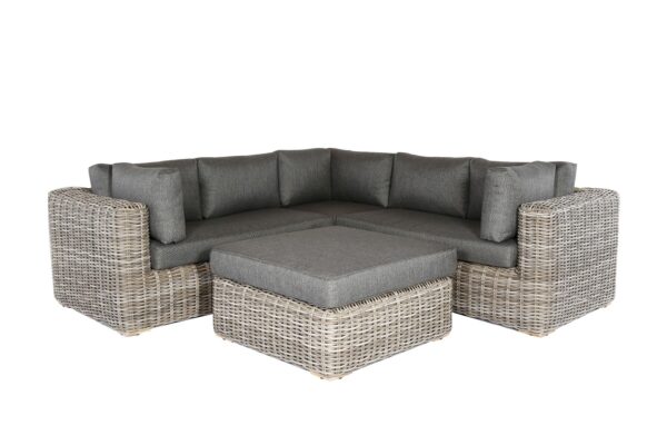 CERVO LOUNGE CORNER SET – ALU  –  WICKER – RATTAN MIXED BROWN foto 1