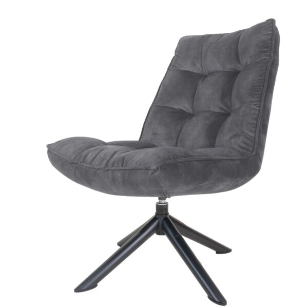 Fauteuil Dorus Adore Velvet – Dark Grey 10 foto 1