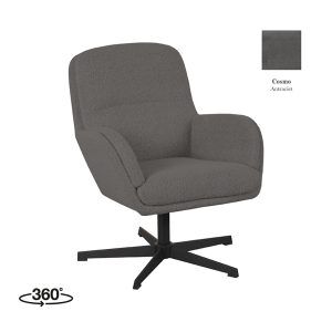 LABEL51 Fauteuil Moss - Antraciet - Cosmo