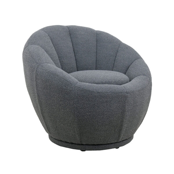 LABEL51 Fauteuil Crown – Grijs – Boucle foto 1