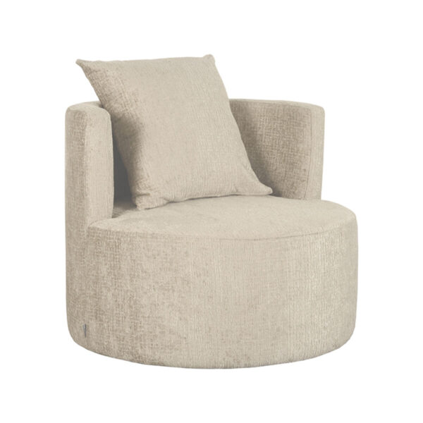 LABEL51 Fauteuil Evy – Beige – Fluweel foto 1