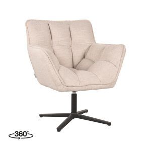 LABEL51 Fauteuil Ian - Naturel - Boucle