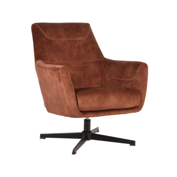 LABEL51 Fauteuil Toby – Rust – Velours foto 1