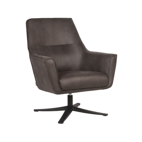 LABEL51 Fauteuil Tod – Antraciet – Microfiber foto 1